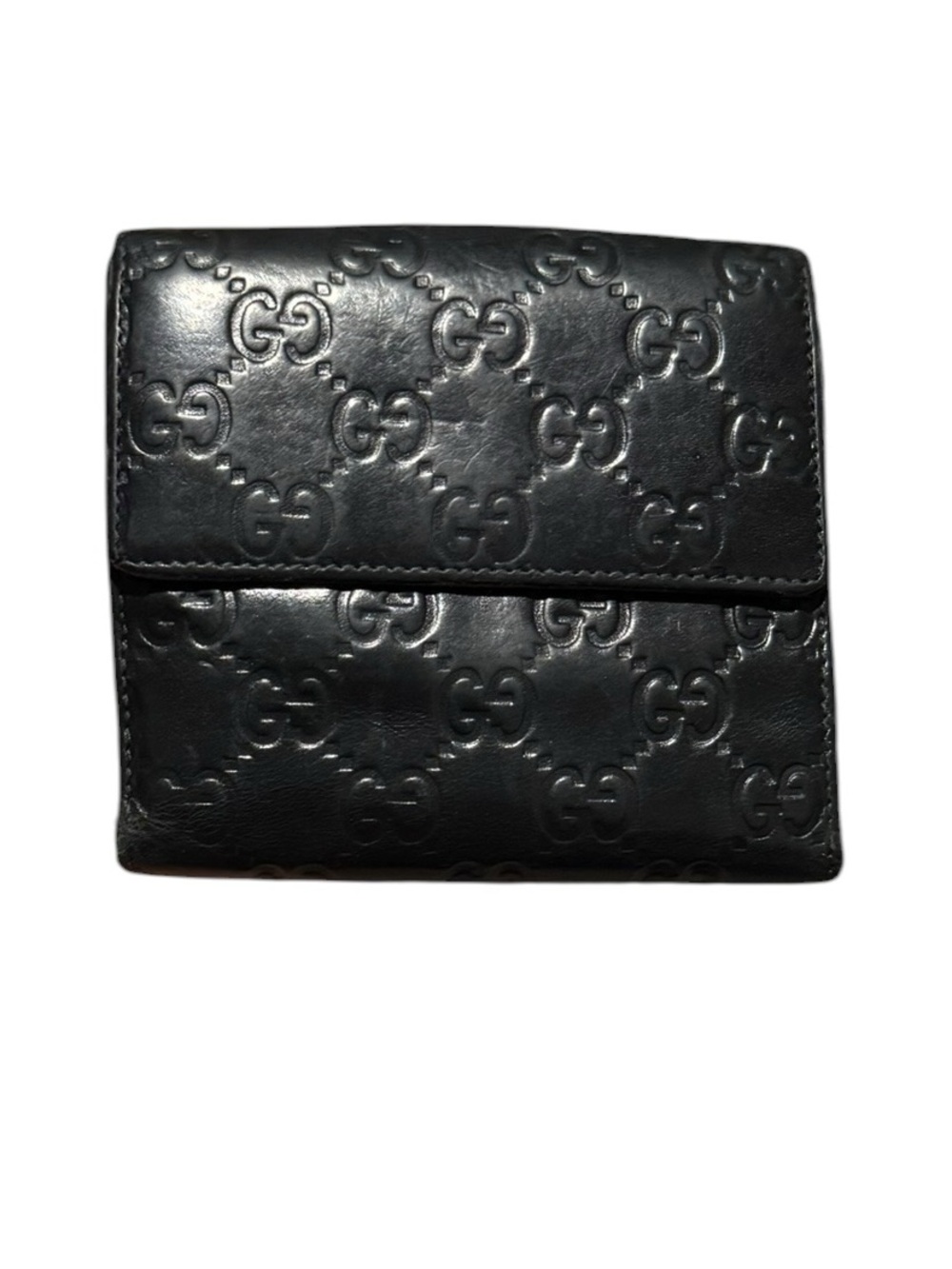 Gucci Guccissima Leather Compact Wallet with Heart Closure - Picture 2 of 8